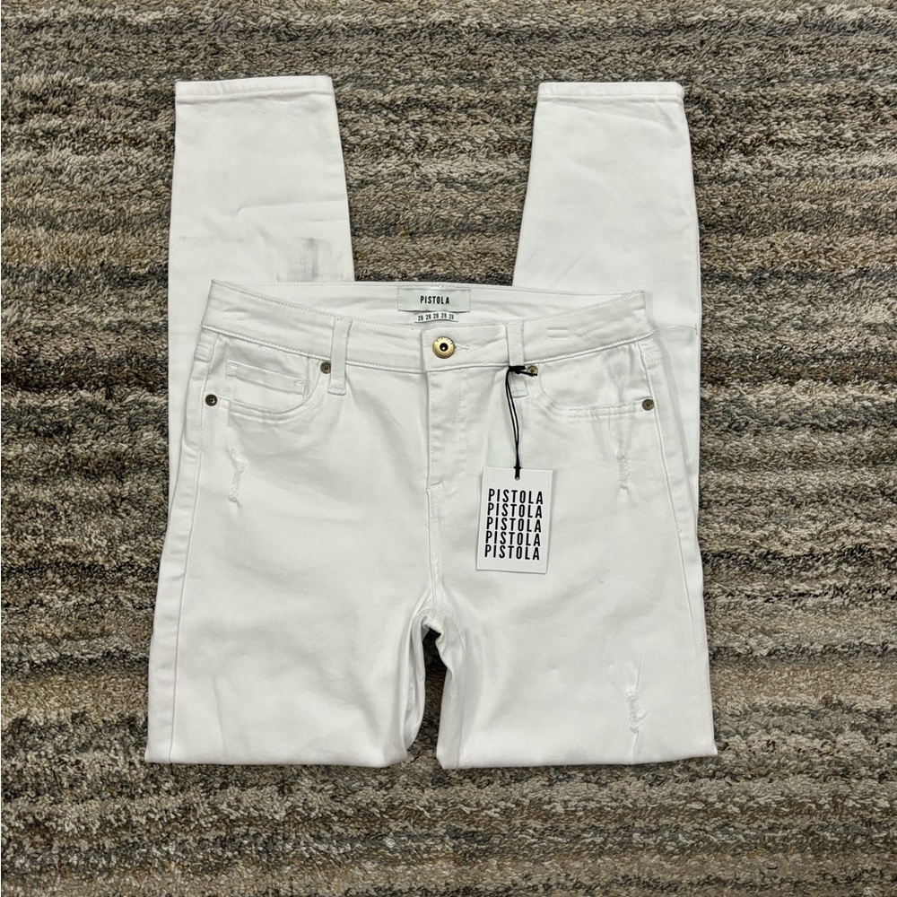 Pistola Mid Rise Skinny Jeans Sz 28 NWT | Pistola White Skinny Jeans | Skinny * - Picture 3 of 14